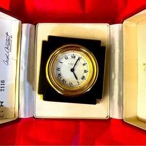 Vintage Cartier Alarm clock 24k gold plated in original  box